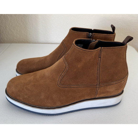 CALTO Mens 10 Invisible Height Increasing Elevator Shoes Nubuck Leather Boots main image 10